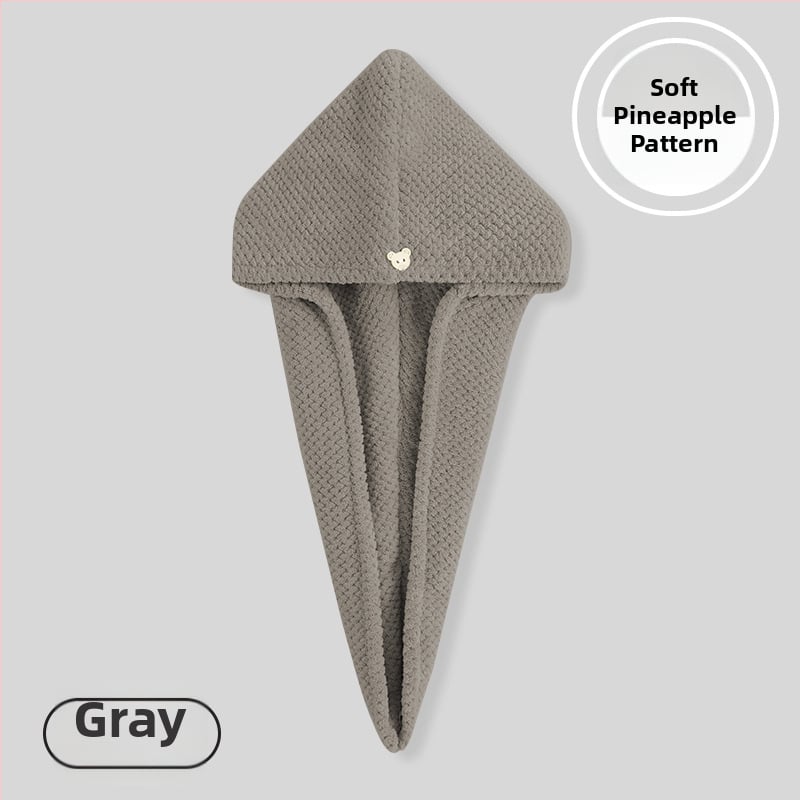 Női hajszárító sapka, ananász mintával, kettős rétegű, mikroszálas 150D, hímzett és felvarrt szegéllyel