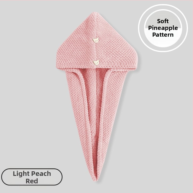 Női hajszárító sapka, ananász mintával, kettős rétegű, mikroszálas 150D, hímzett és felvarrt szegéllyel