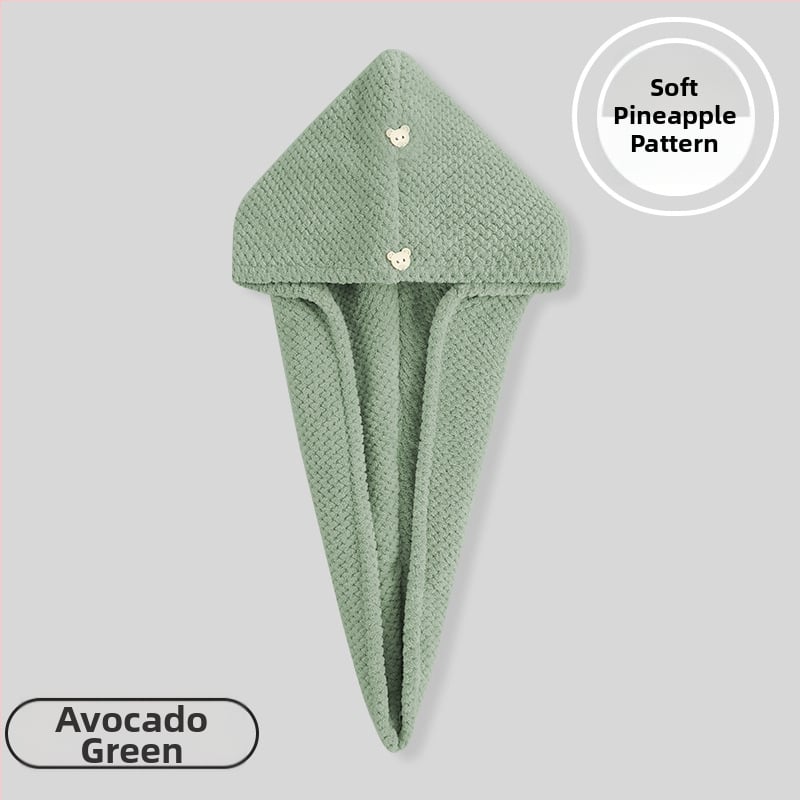 Női hajszárító sapka, ananász mintával, kettős rétegű, mikroszálas 150D, hímzett és felvarrt szegéllyel