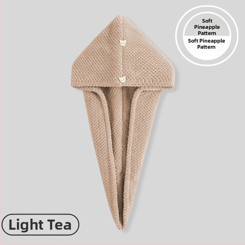 Női hajszárító sapka, ananász mintával, kettős rétegű, mikroszálas 150D, hímzett és felvarrt szegéllyel