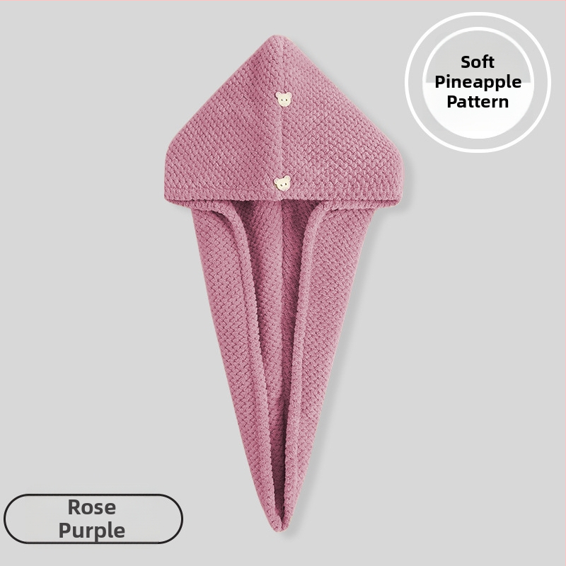 Női hajszárító sapka, ananász mintával, kettős rétegű, mikroszálas 150D, hímzett és felvarrt szegéllyel