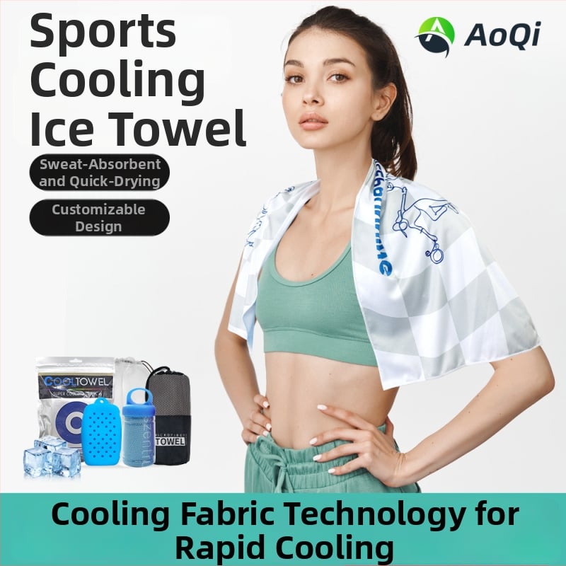 Sporttörölköző hímzett mintával, poliÉSészter, 160 g, 5–10 s nedvességfelszívás, logó nyomtatása elérhető