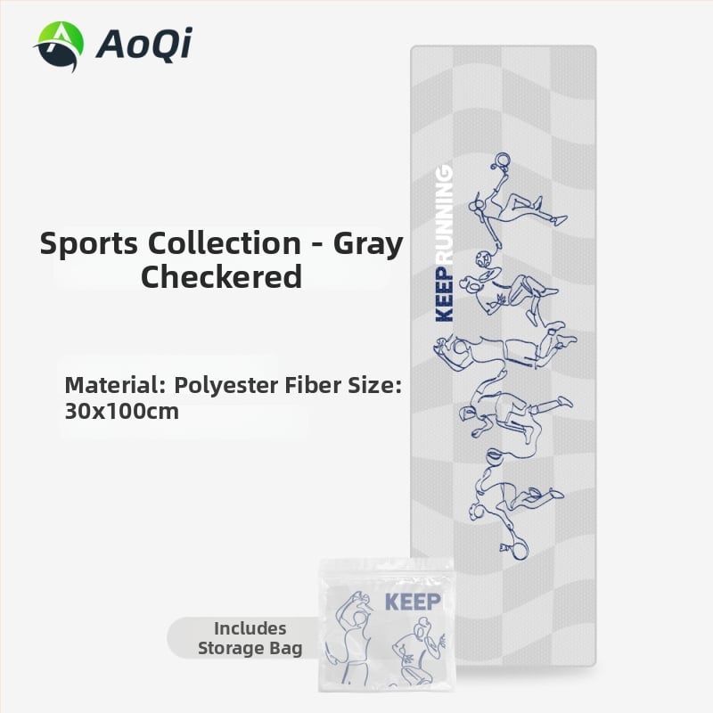 Sporttörölköző hímzett mintával, poliÉSészter, 160 g, 5–10 s nedvességfelszívás, logó nyomtatása elérhető