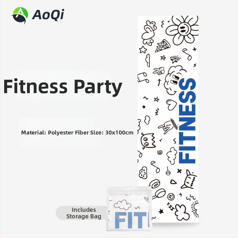 Sporttörölköző hímzett mintával, poliÉSészter, 160 g, 5–10 s nedvességfelszívás, logó nyomtatása elérhető