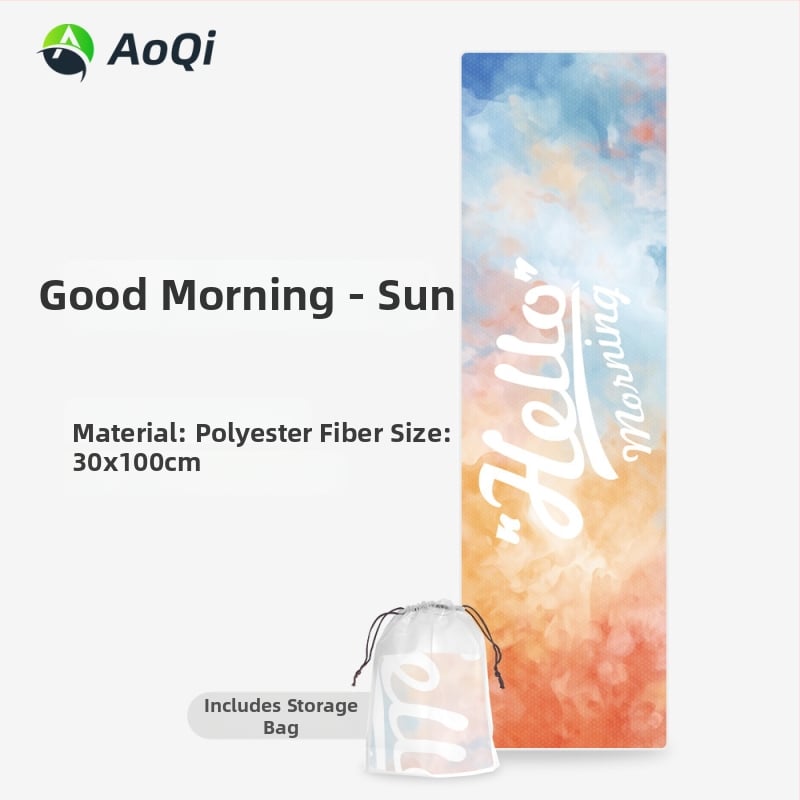 Sporttörölköző hímzett mintával, poliÉSészter, 160 g, 5–10 s nedvességfelszívás, logó nyomtatása elérhető