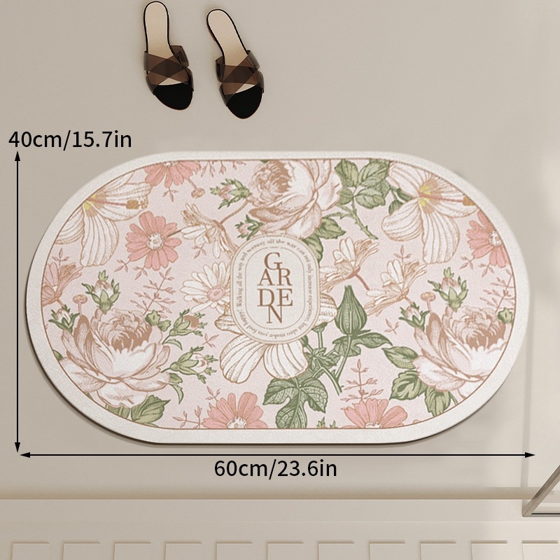 Trodjelni set kupaonskih prostirki, vlakna od poliestera, tiskano, kvadratni oblik, perivo, moderan minimalistički stil