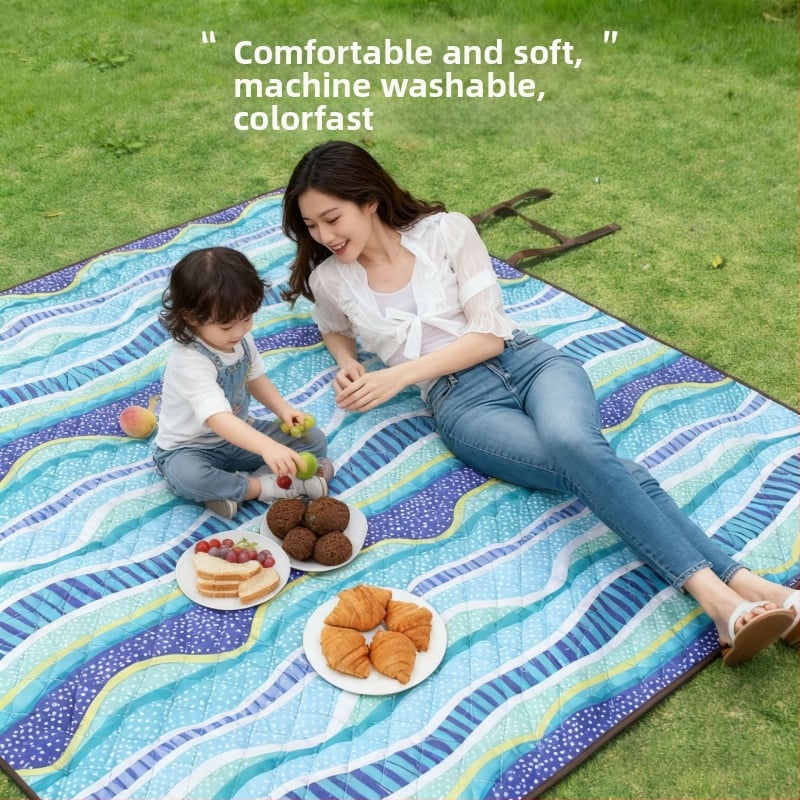 Lauko ultragarso drėgmės atsparus pikniko kilimėlis iš Oxford audinio, modelis YLBD-D012, sveria 700–980 g, skirtas 3–6 asmenims