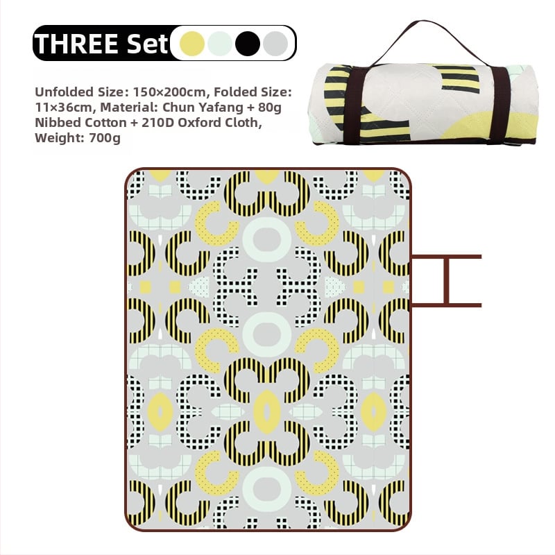 Lauko ultragarso drėgmės atsparus pikniko kilimėlis iš Oxford audinio, modelis YLBD-D012, sveria 700–980 g, skirtas 3–6 asmenims