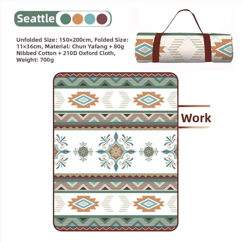 Lauko ultragarso drėgmės atsparus pikniko kilimėlis iš Oxford audinio, modelis YLBD-D012, sveria 700–980 g, skirtas 3–6 asmenims
