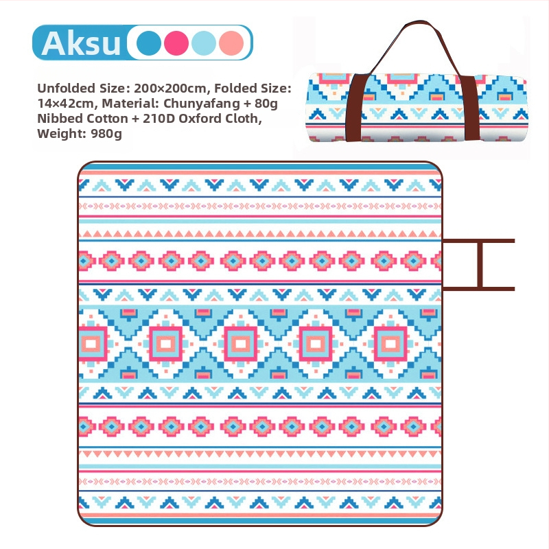 Lauko ultragarso drėgmės atsparus pikniko kilimėlis iš Oxford audinio, modelis YLBD-D012, sveria 700–980 g, skirtas 3–6 asmenims