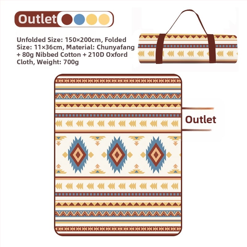 Lauko ultragarso drėgmės atsparus pikniko kilimėlis iš Oxford audinio, modelis YLBD-D012, sveria 700–980 g, skirtas 3–6 asmenims