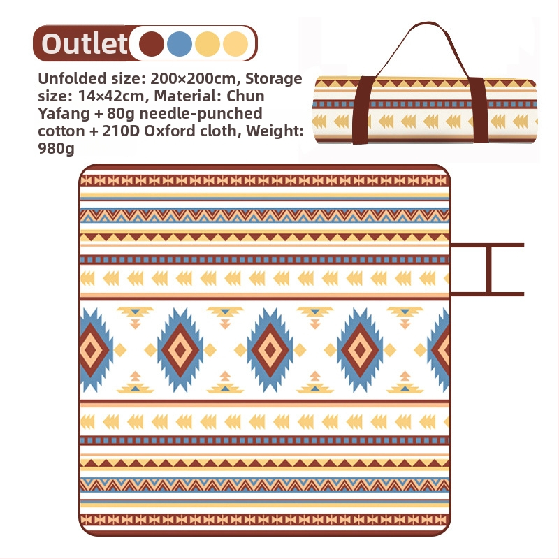 Lauko ultragarso drėgmės atsparus pikniko kilimėlis iš Oxford audinio, modelis YLBD-D012, sveria 700–980 g, skirtas 3–6 asmenims