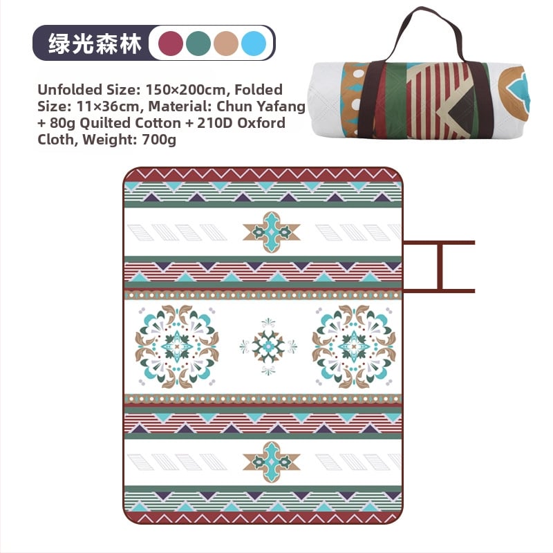 Lauko ultragarso drėgmės atsparus pikniko kilimėlis iš Oxford audinio, modelis YLBD-D012, sveria 700–980 g, skirtas 3–6 asmenims