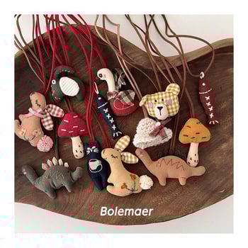 Koreai stílusú textil nyaklánc gyerekeknek, kézzel készített, mesefigurás dizájn