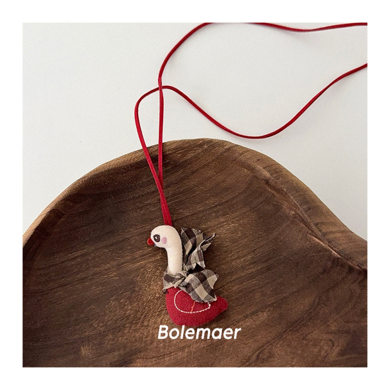 Koreai stílusú textil nyaklánc gyerekeknek, kézzel készített, mesefigurás dizájn