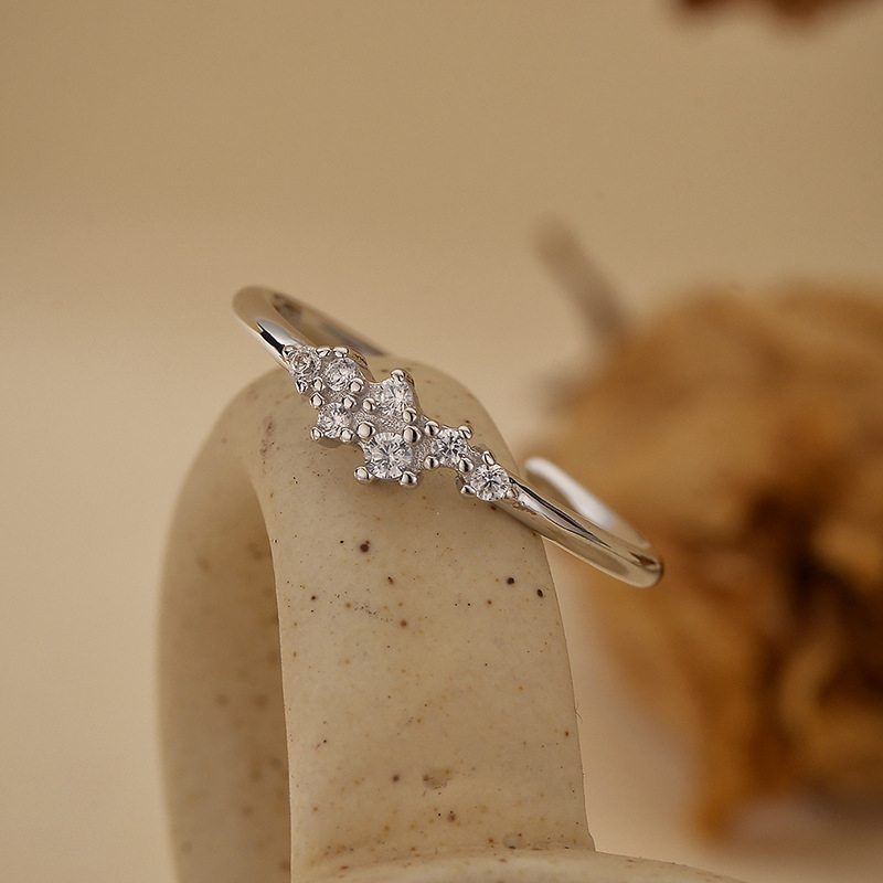 Beanna 925 sidabro žiedas, geometrinis stilius, unisex