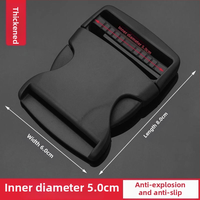 Bieza plastmasas sprādze mugursomām un somām — regulējama, pilsētas stila, bagāžas piederums (Zīmols: Friendly, Materiāls: Plastmasa, Izlaidums: 2025. gada pavasaris)