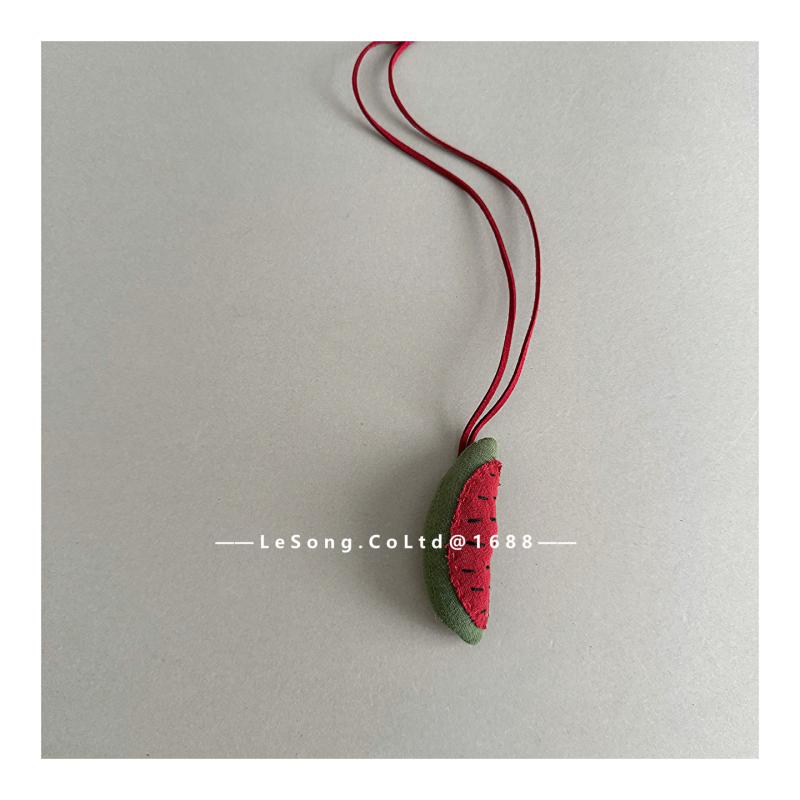 Детско колие от плат, ръчно плетено, цветеобразен елемент, карикатурен стил, дължина на веригата 11 см+, за деца 3–6 години, есен 2024