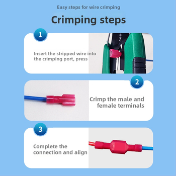 Atsperes kiirühendajad, meesso- ja naissoost, elektrijuhtmete jaoks, krimpimine, 0.5-6 mm², pakendivalikud: 100 või 200 tk
