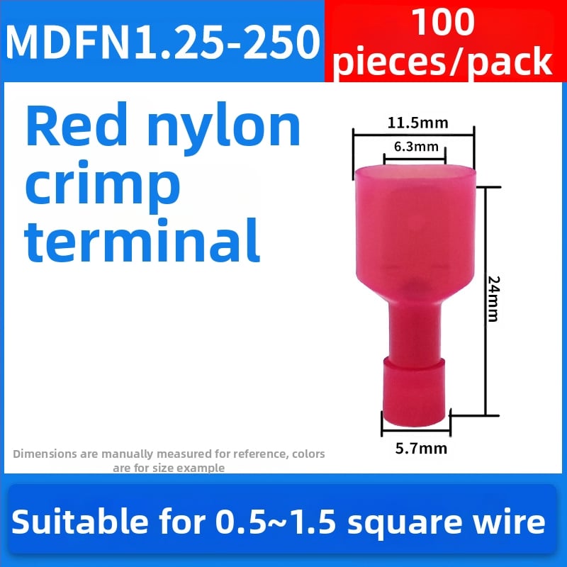 Atsperes kiirühendajad, meesso- ja naissoost, elektrijuhtmete jaoks, krimpimine, 0.5-6 mm², pakendivalikud: 100 või 200 tk