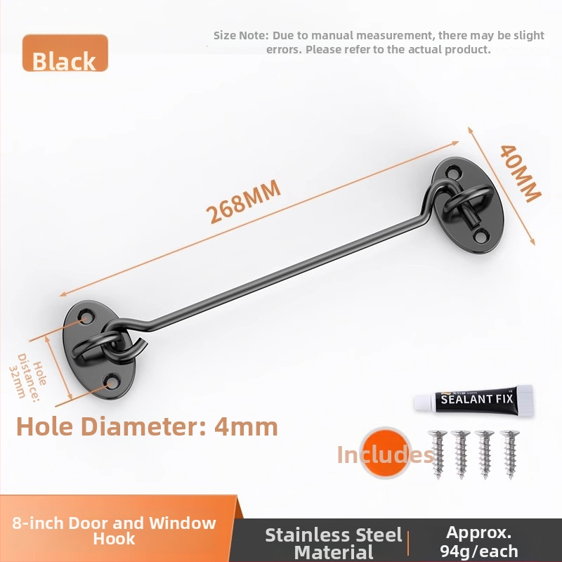 Slankiojančių durų spyna – be gręžimo, nerūdijantis plienas, šlifuotas paviršius, Tipo A spyna