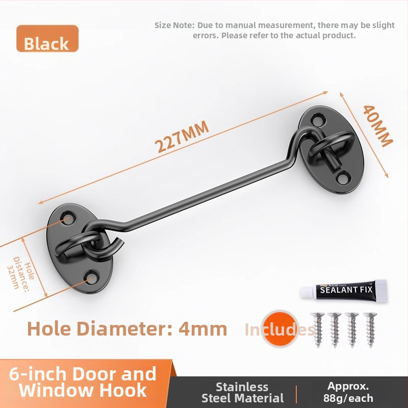 Slankiojančių durų spyna – be gręžimo, nerūdijantis plienas, šlifuotas paviršius, Tipo A spyna