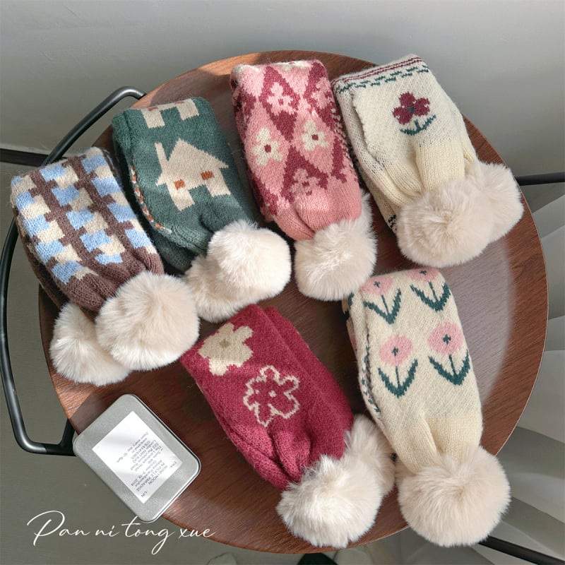 Vaikų vilnos šalikas Korejos stiliaus su spalvotų kvadratėlių piešiniu, stačiakampio formos, žiemai šiltas ir vėją atlaikantis