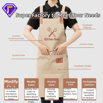 Priekšauts no auduma, bez piedurknēm, pret netīrumiem, ūdensnecaurlaidīgs un eļļas atgrūdošs, ar logotipa druku (bez piedurknēm; audums; pret netīrumiem; ūdensnecaurlaidīgs; logotipa druka)