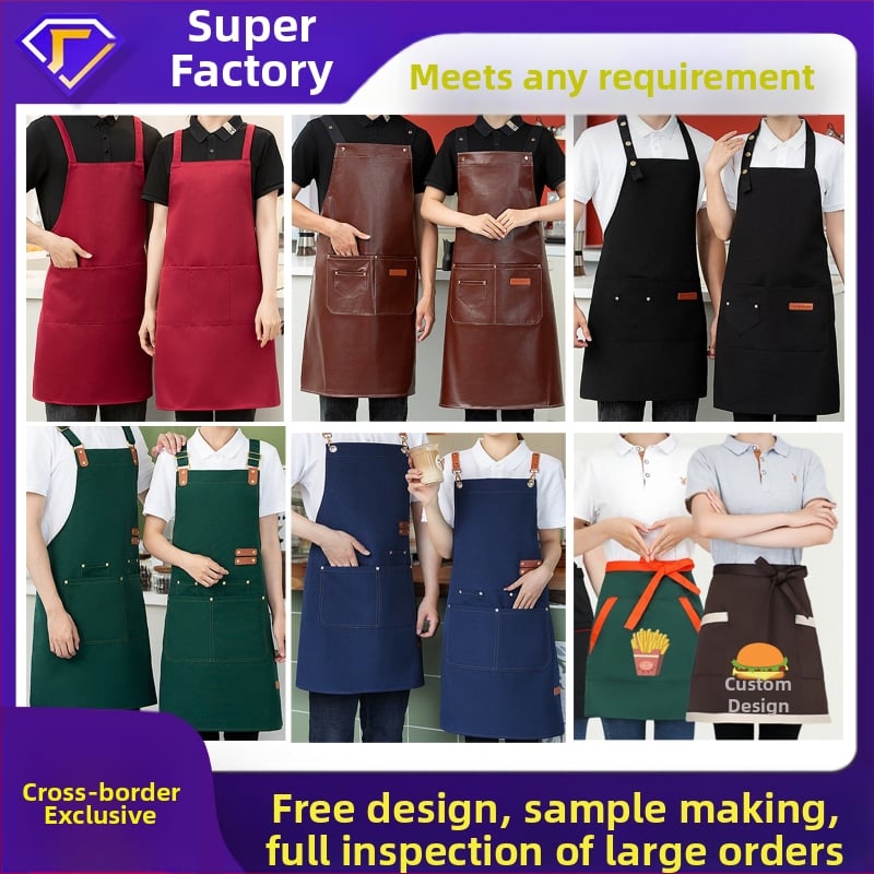 Priekšauts no auduma, bez piedurknēm, pret netīrumiem, ūdensnecaurlaidīgs un eļļas atgrūdošs, ar logotipa druku (bez piedurknēm; audums; pret netīrumiem; ūdensnecaurlaidīgs; logotipa druka)