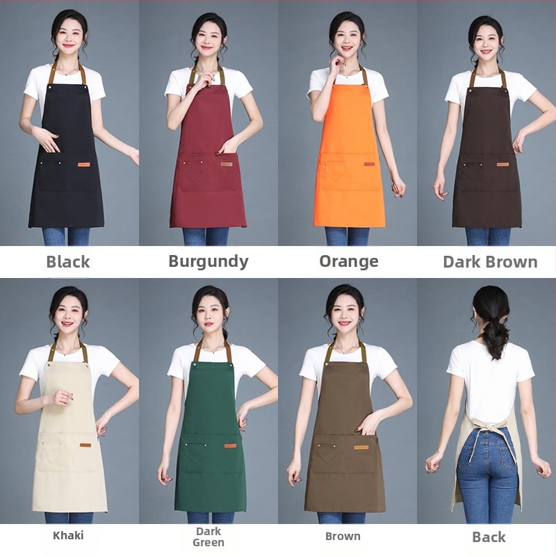 Priekšauts no auduma, bez piedurknēm, pret netīrumiem, ūdensnecaurlaidīgs un eļļas atgrūdošs, ar logotipa druku (bez piedurknēm; audums; pret netīrumiem; ūdensnecaurlaidīgs; logotipa druka)