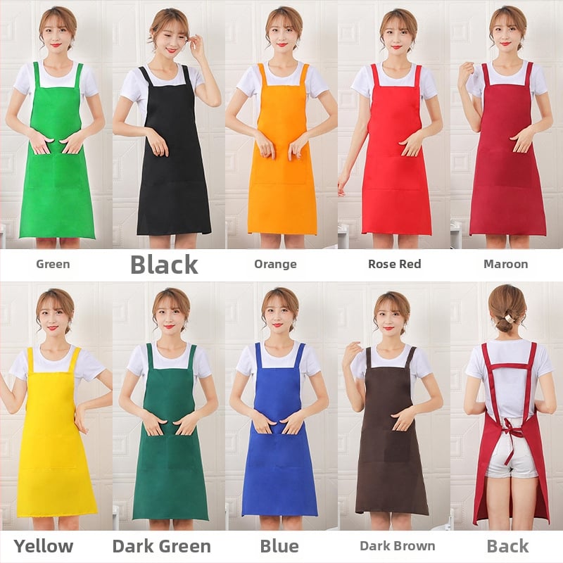 Priekšauts no auduma, bez piedurknēm, pret netīrumiem, ūdensnecaurlaidīgs un eļļas atgrūdošs, ar logotipa druku (bez piedurknēm; audums; pret netīrumiem; ūdensnecaurlaidīgs; logotipa druka)