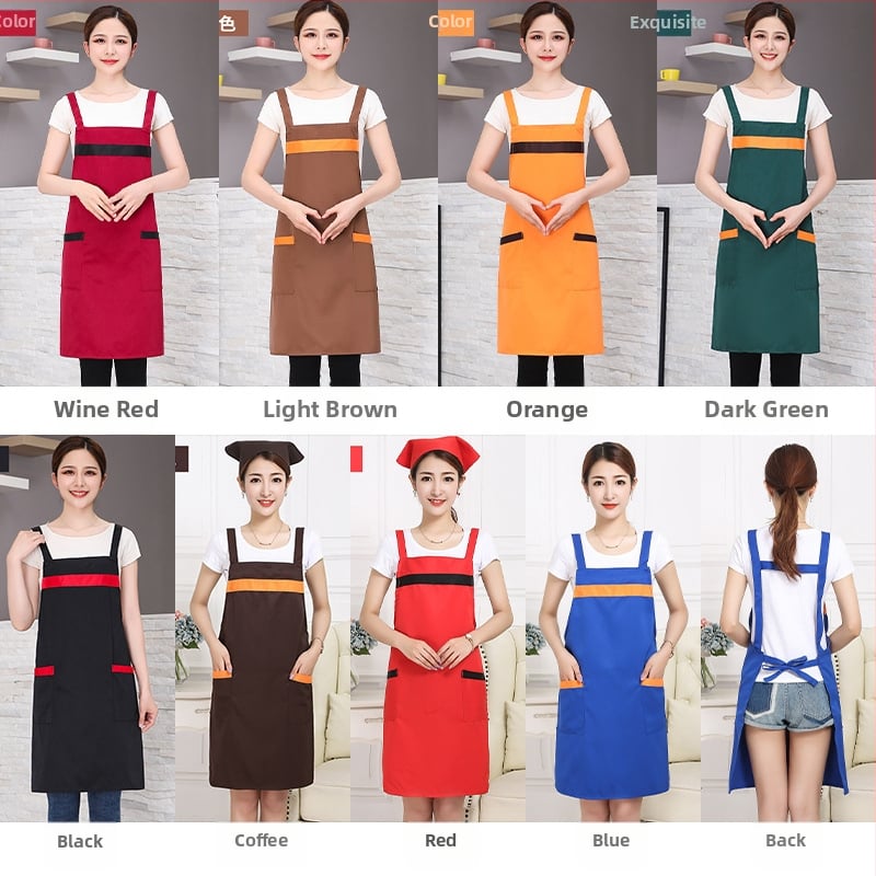 Priekšauts no auduma, bez piedurknēm, pret netīrumiem, ūdensnecaurlaidīgs un eļļas atgrūdošs, ar logotipa druku (bez piedurknēm; audums; pret netīrumiem; ūdensnecaurlaidīgs; logotipa druka)