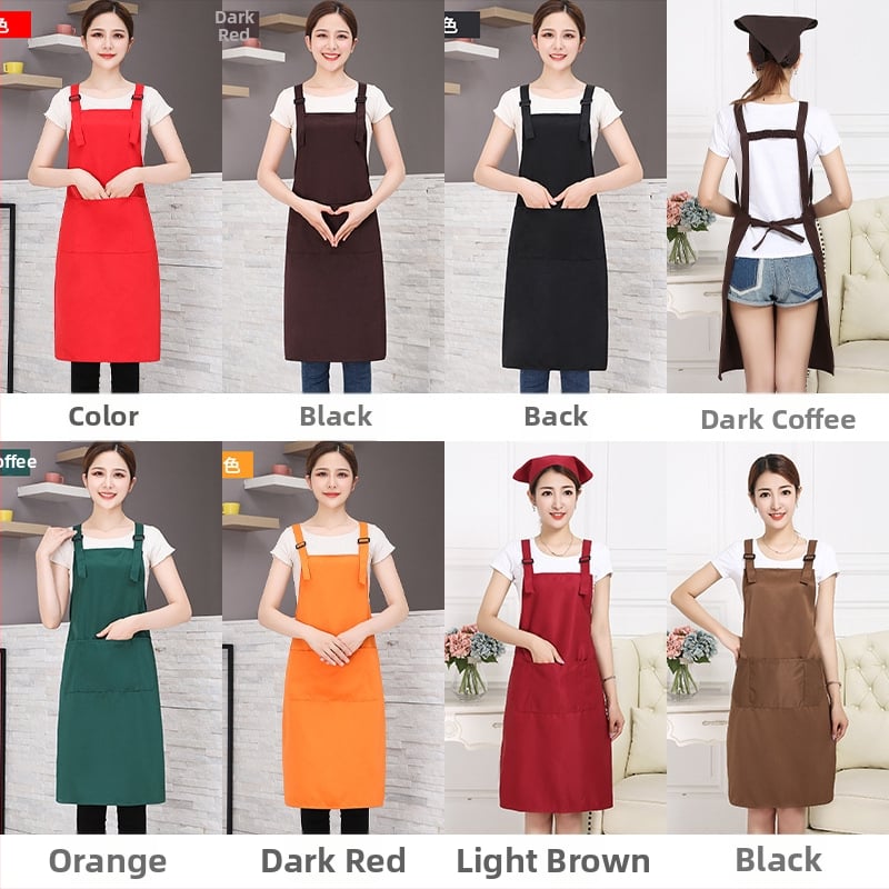 Priekšauts no auduma, bez piedurknēm, pret netīrumiem, ūdensnecaurlaidīgs un eļļas atgrūdošs, ar logotipa druku (bez piedurknēm; audums; pret netīrumiem; ūdensnecaurlaidīgs; logotipa druka)