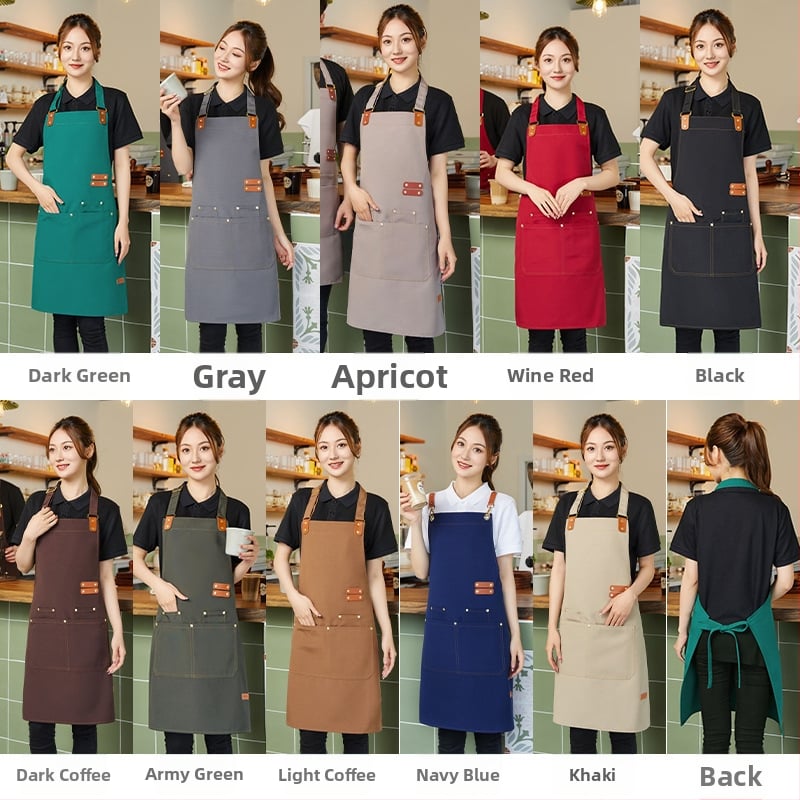 Priekšauts no auduma, bez piedurknēm, pret netīrumiem, ūdensnecaurlaidīgs un eļļas atgrūdošs, ar logotipa druku (bez piedurknēm; audums; pret netīrumiem; ūdensnecaurlaidīgs; logotipa druka)