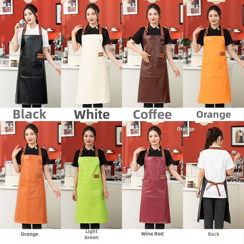 Priekšauts no auduma, bez piedurknēm, pret netīrumiem, ūdensnecaurlaidīgs un eļļas atgrūdošs, ar logotipa druku (bez piedurknēm; audums; pret netīrumiem; ūdensnecaurlaidīgs; logotipa druka)