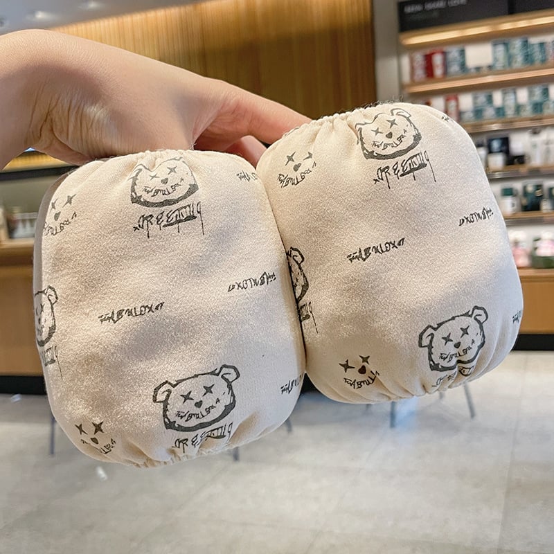 Vaikų antišpurvų rankovės — karikatūrinis raštas ant audinio, siuvinėjimas, žiemai, pavasariui ir rudeniui