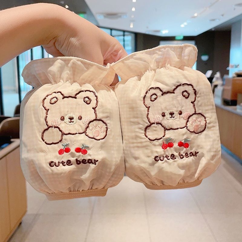 Vaikų antišpurvų rankovės — karikatūrinis raštas ant audinio, siuvinėjimas, žiemai, pavasariui ir rudeniui