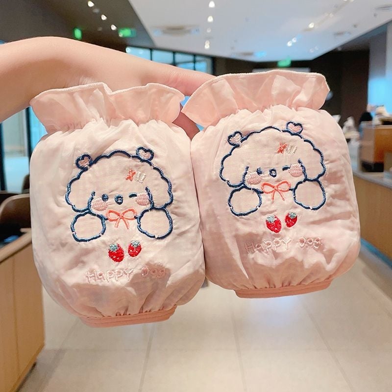 Vaikų antišpurvų rankovės — karikatūrinis raštas ant audinio, siuvinėjimas, žiemai, pavasariui ir rudeniui