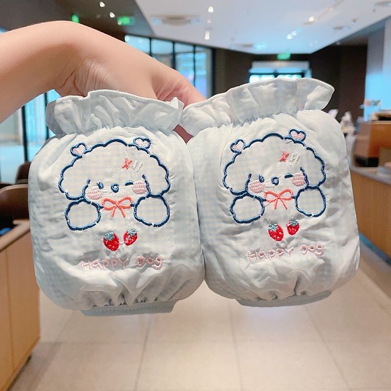 Vaikų antišpurvų rankovės — karikatūrinis raštas ant audinio, siuvinėjimas, žiemai, pavasariui ir rudeniui