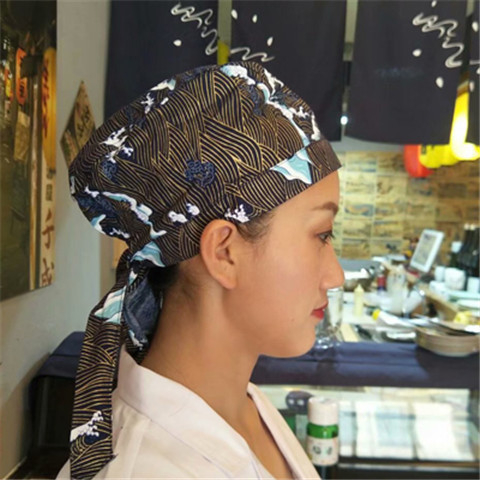 Японски стил кухненска работна шапка, унисекс, памучна, куполна корона, козирка с лого, персонализирана обработка