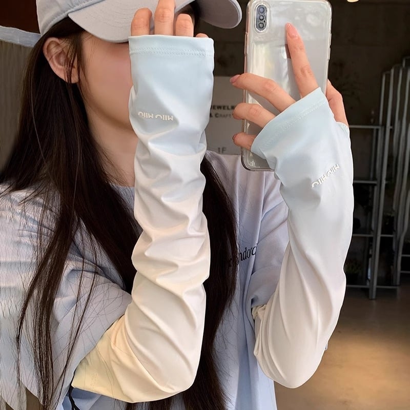 Ice Silk rukavi za sunčevu zaštitu, unisex, dugi, podesivi, široki kroj, za vožnju i biciklizam