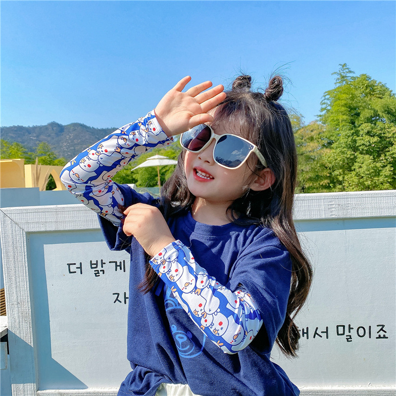 Dječje UV zaštitne podlaktijske rukavice od Ice Silk, 100% poliester, lagane, za ljeto na otvorenom