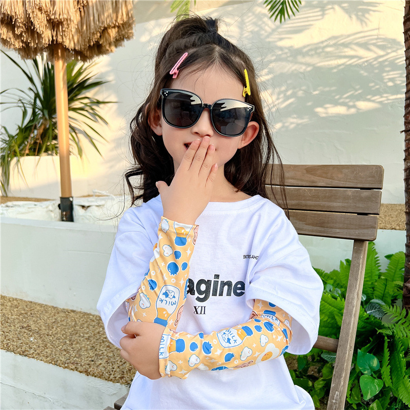 Dječje UV zaštitne podlaktijske rukavice od Ice Silk, 100% poliester, lagane, za ljeto na otvorenom