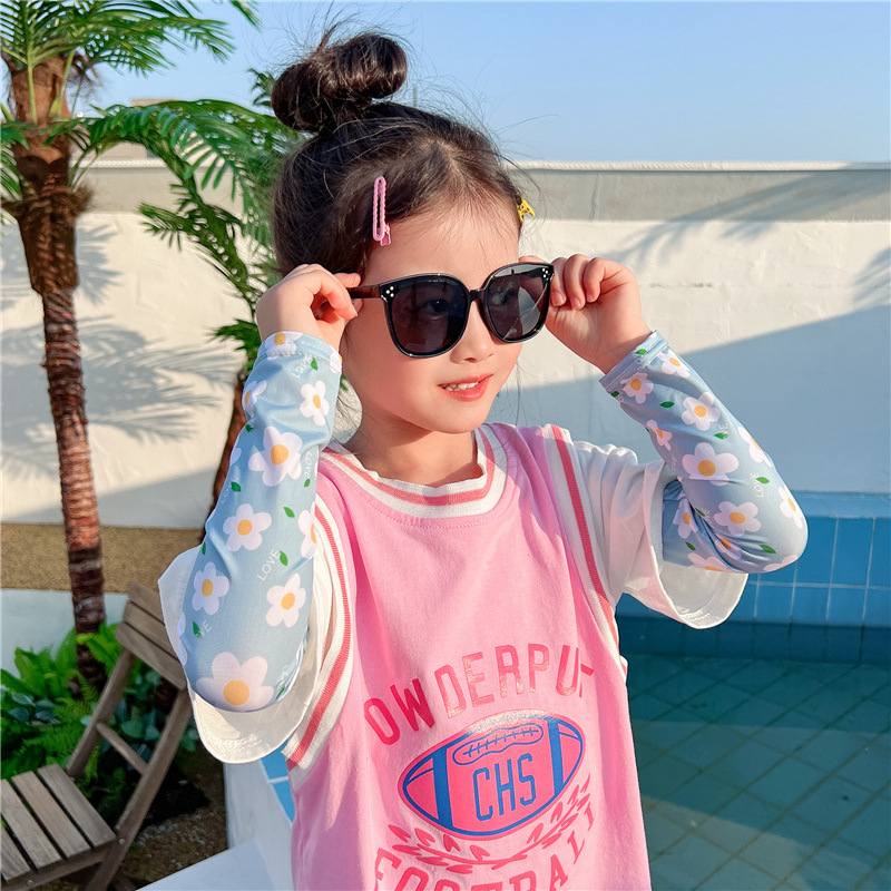 Dječje UV zaštitne podlaktijske rukavice od Ice Silk, 100% poliester, lagane, za ljeto na otvorenom