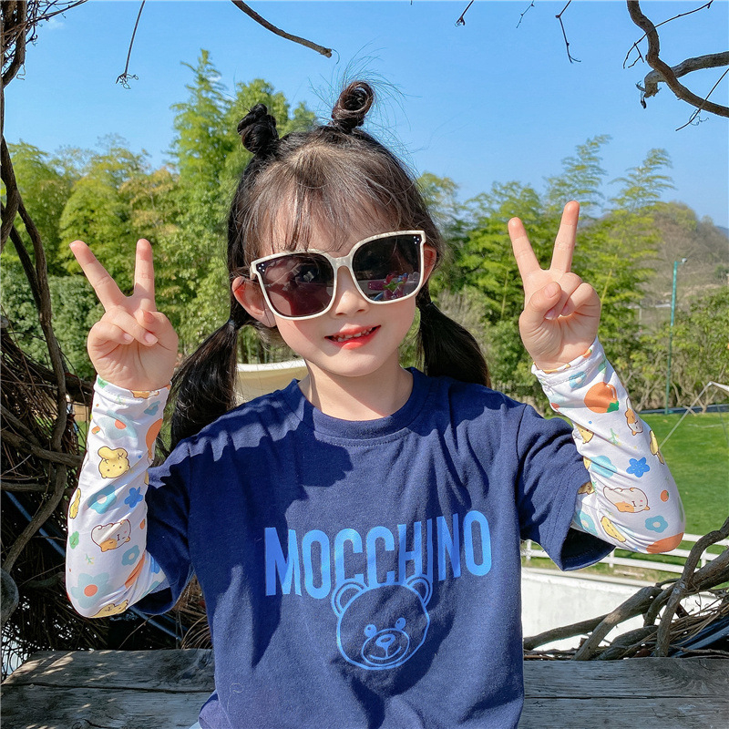 Dječje UV zaštitne podlaktijske rukavice od Ice Silk, 100% poliester, lagane, za ljeto na otvorenom