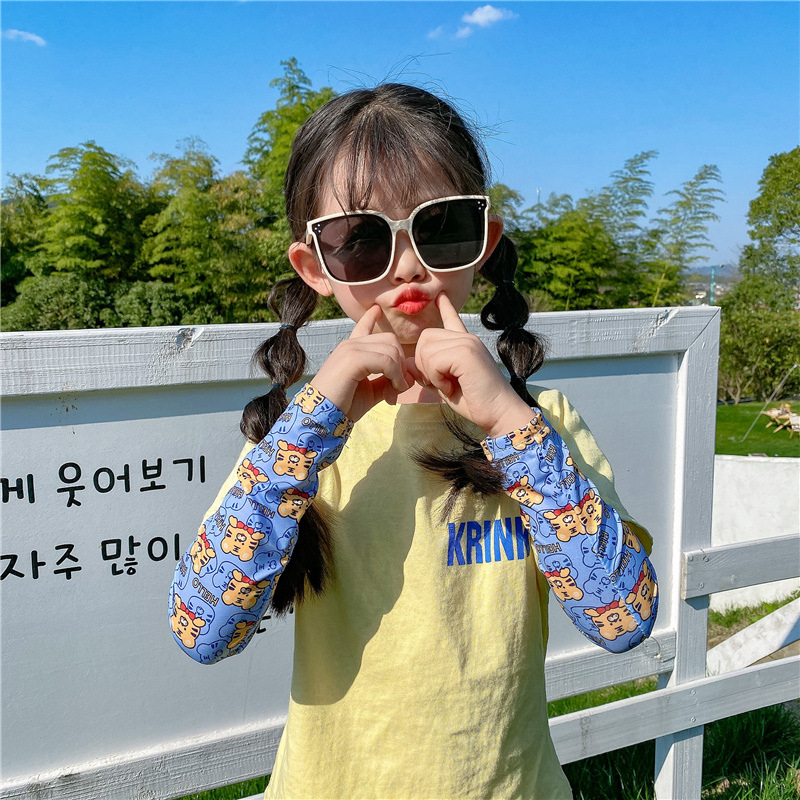 Dječje UV zaštitne podlaktijske rukavice od Ice Silk, 100% poliester, lagane, za ljeto na otvorenom