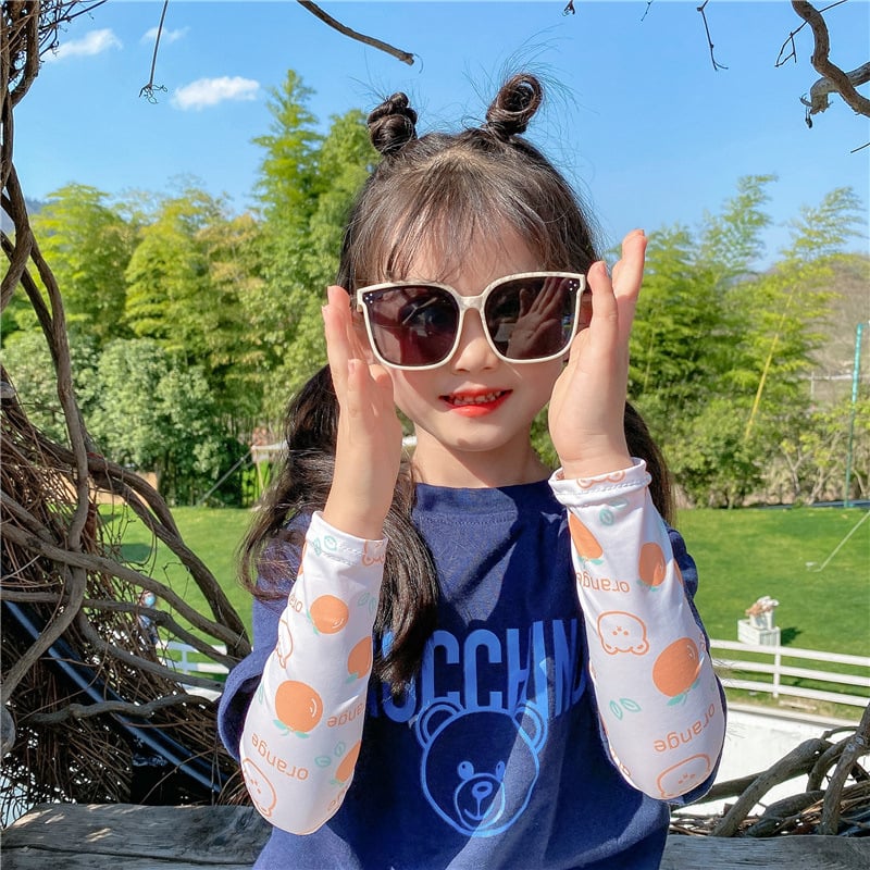 Dječje UV zaštitne podlaktijske rukavice od Ice Silk, 100% poliester, lagane, za ljeto na otvorenom