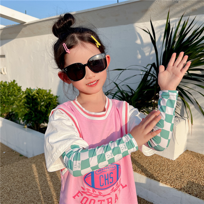 Dječje UV zaštitne podlaktijske rukavice od Ice Silk, 100% poliester, lagane, za ljeto na otvorenom