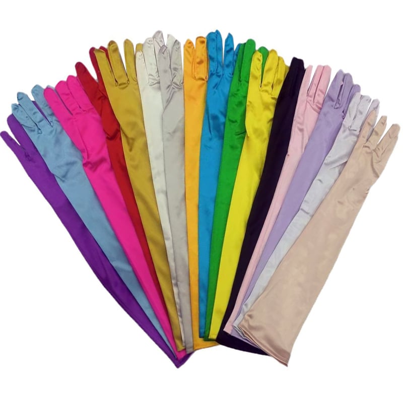 Булчински сатенени дълги ръкавици, ретро стил, минималистичен дизайн, женски, подходящи за всички сезони