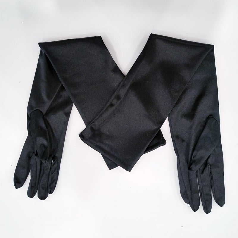 Булчински сатенени дълги ръкавици, ретро стил, минималистичен дизайн, женски, подходящи за всички сезони